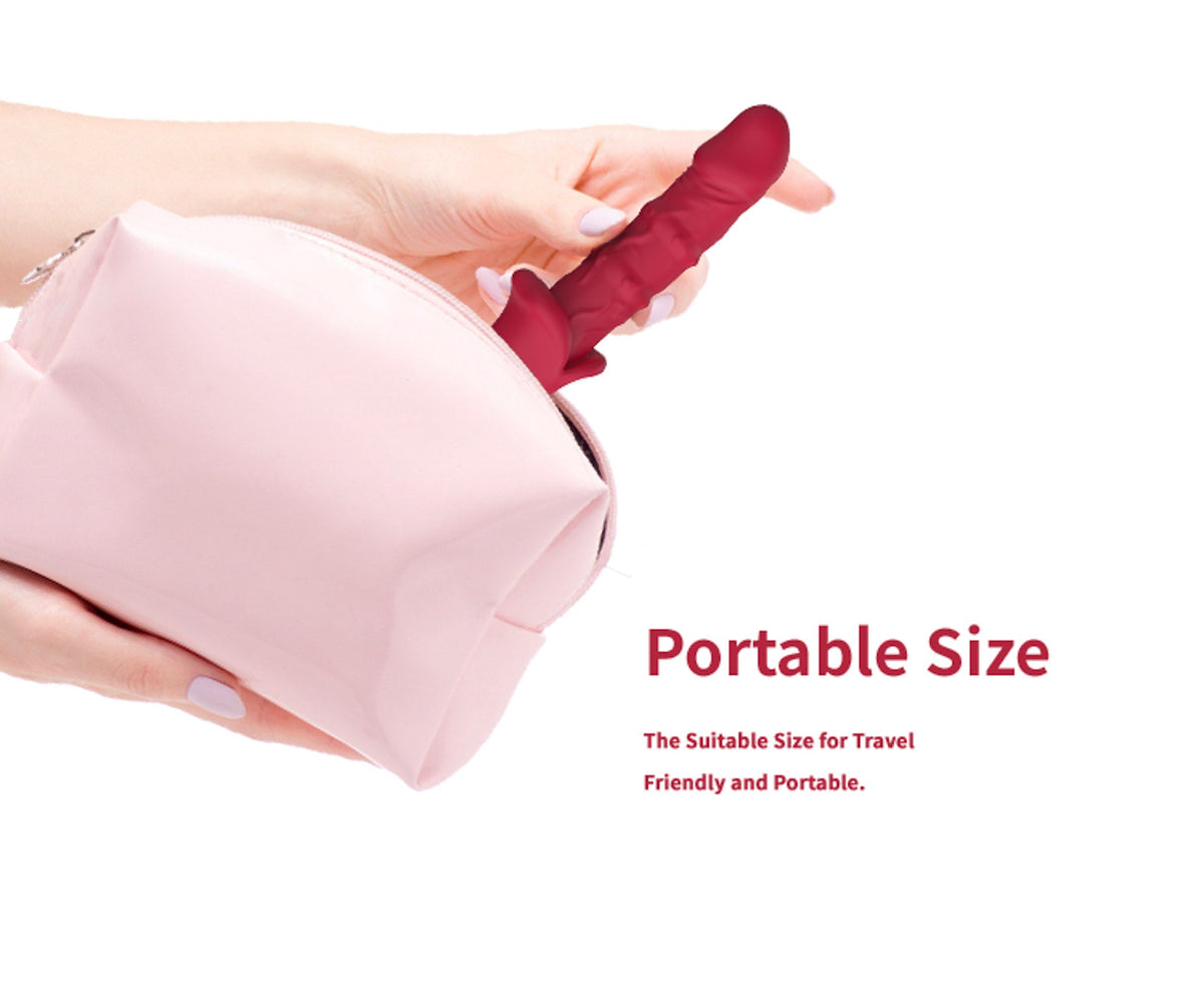 Vibratore portatile rosso in silicone morbido facile da trasportare in borsa