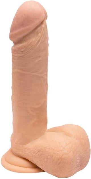Vibratore Super Soft Con Ventosa 19 cm silicone morbido texture anatomica dettaglio testa