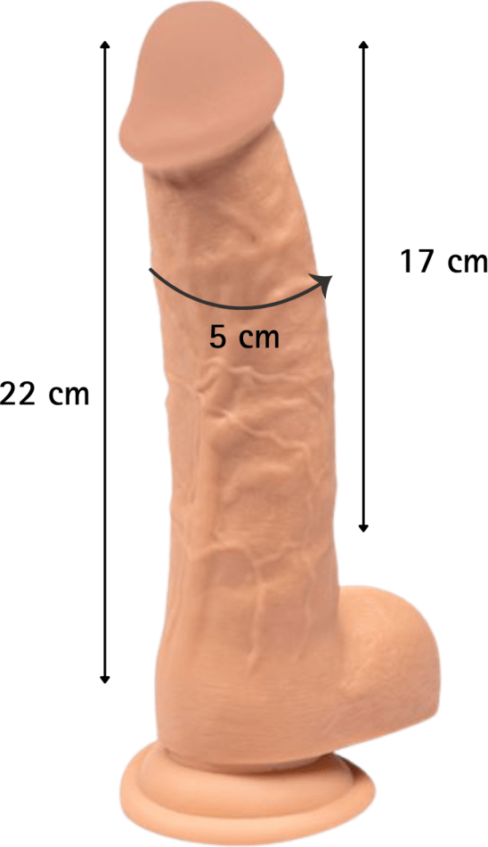 Vibratore Super Soft Con Ventosa 22 cm