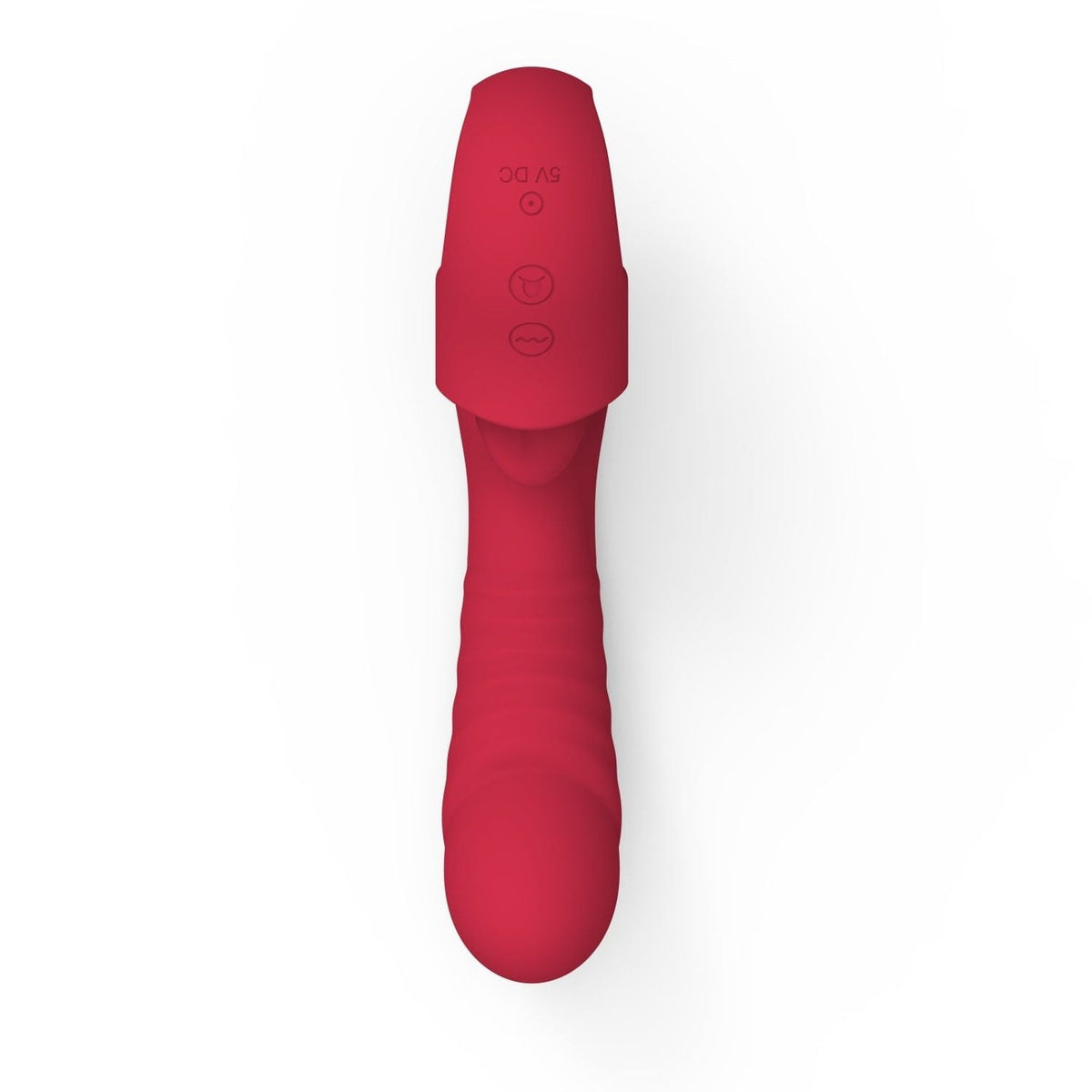 Vibratore Vaginale e Clitorideo Con Lingua e Impugnatura