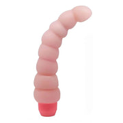 Vibratore anal silicone rosa carne spirale palline graduali