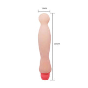 Vibratore rosa carne dimensioni 220mm con testa larga 38mm e base elastica