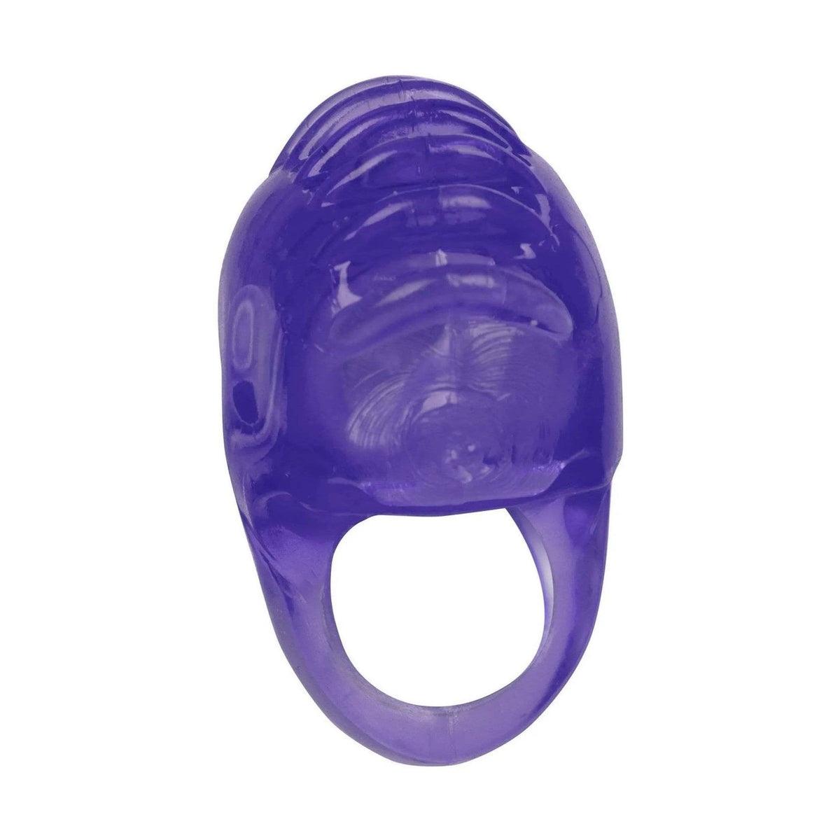 Vibratore da dito viola Calexotics testa con righe orizzontali incise