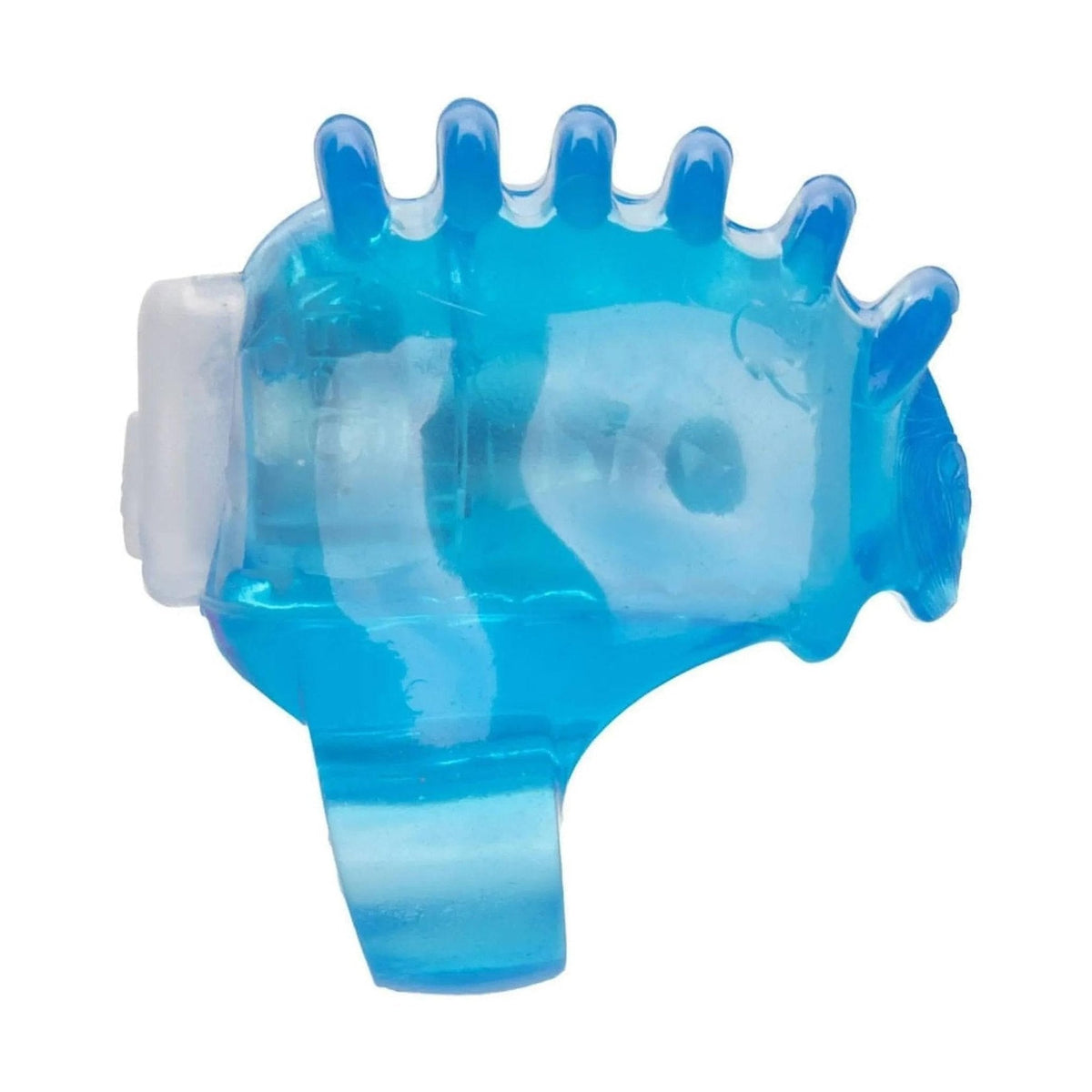 Vibratore da dito Calexotics blu vista frontale con pannello controllo