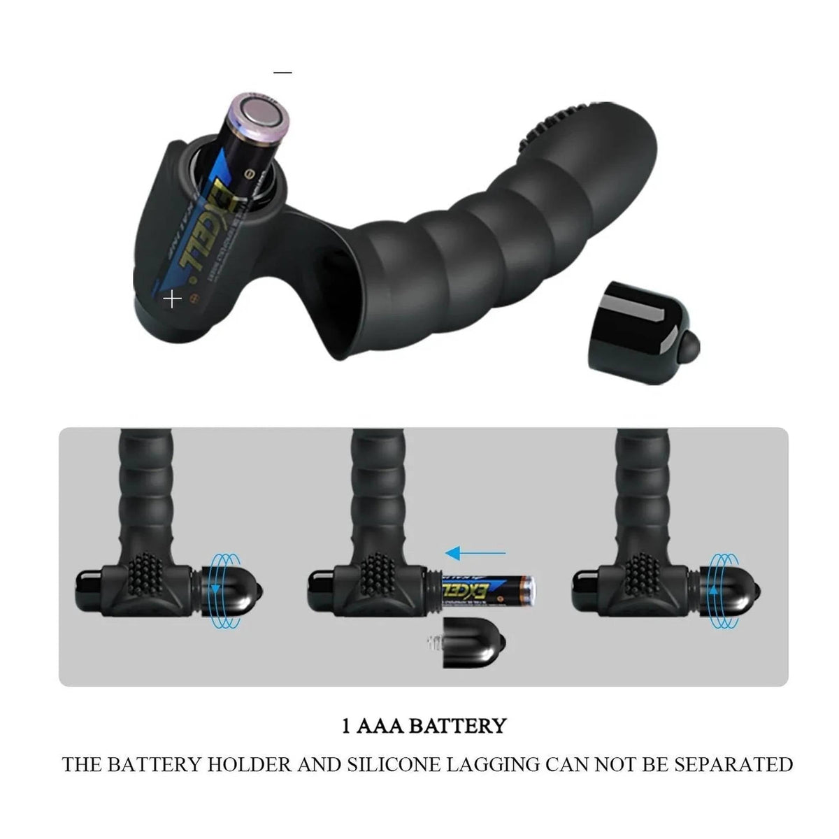 Istruzioni inserimento batteria AAA vibratore da fingering Pretty Love Alexander