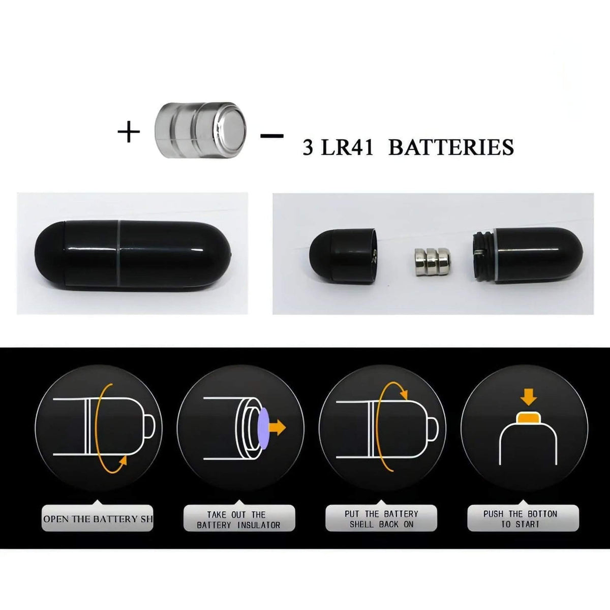 Istruzioni uso vibratore da dito installazione batterie LR41