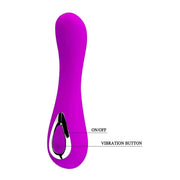 Vibratore design in morbido silicone anallergico - 12 modalità di vibrazione, Ricaricabile, Viola
