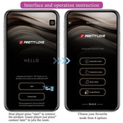 Interfaccia app Pretty Love selezione modalità vibrazione Bluetooth