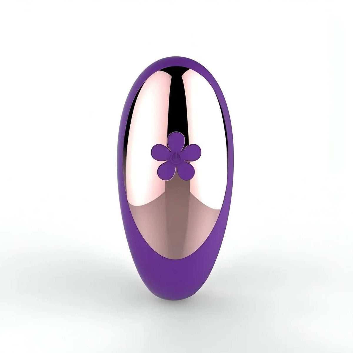 Vibratore coppia Love Nest silicone viola finitura metallica riflettente