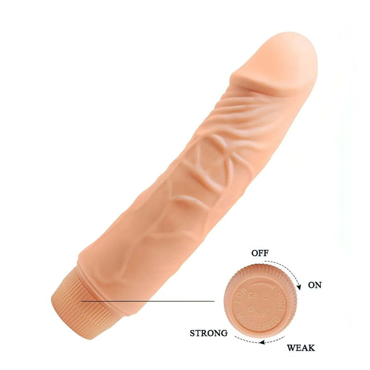 Vibratore morbido realistico 19.5 cm
