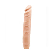 Vibratore realistico Soft Skin rosa carne 26 cm con testa anatomica e base a vite