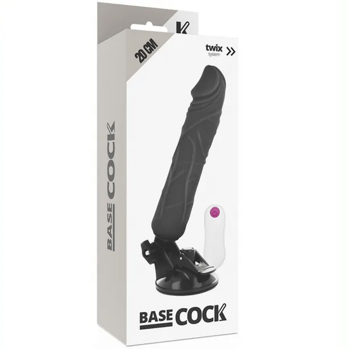 Scatola vibratore Base Cock Twix System nero con telecomando