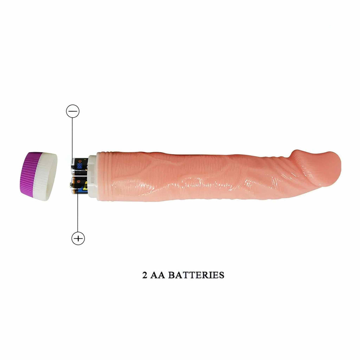 Vibratore realistico con vibrazione multispeed - 22 cm, Rosa Carne