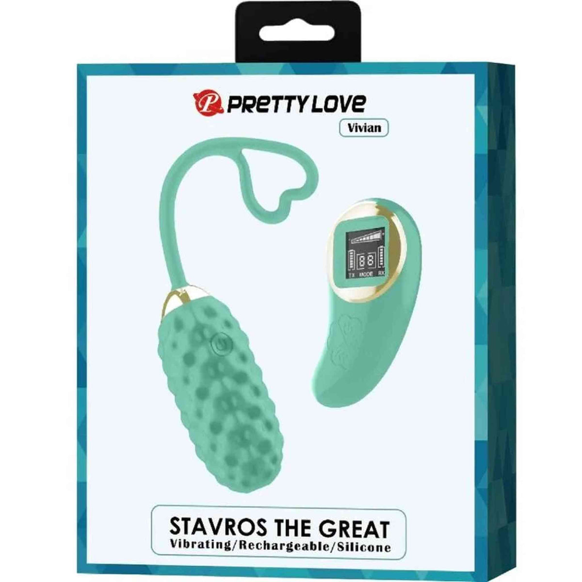 Confezione ovulo vibrante Vivian Pretty Love verde acqua ricaricabile