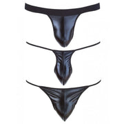 Vynil Set da 3 Pezzi: Jockstrap, Mini String e Perizoma