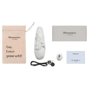 Kit completo Womanizer Classic 2 marmo bianco grigio con manuale e accessori