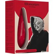 Angolo packaging Marilyn Monroe Womanizer bianco marmo etichetta edizione