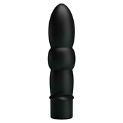 Plug anale nero in silicone con porta di ricarica batteria