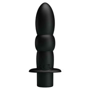 Plug anale nero in silicone con marchi CE e riciclaggio