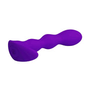 Plug anale viola Yale Pretty Love orizzontale con tre curve morbide e finitura opaca