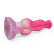 Dildo Youk laterale base disco scanalato colore rosa-viola