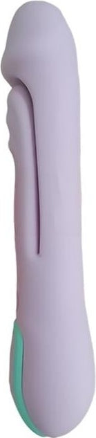 Vibratore coniglio lavanda silicone profilo ergonomico fascia verde acqua