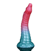Dildo silicone serpente gradiente rosa blu verde muscoli rilievo