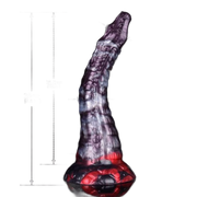 Dildo silicone mostro viola scuro dimensioni e misura inserimento