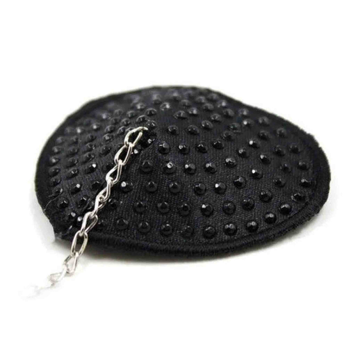 Copricapezzoli Heart Chain Black