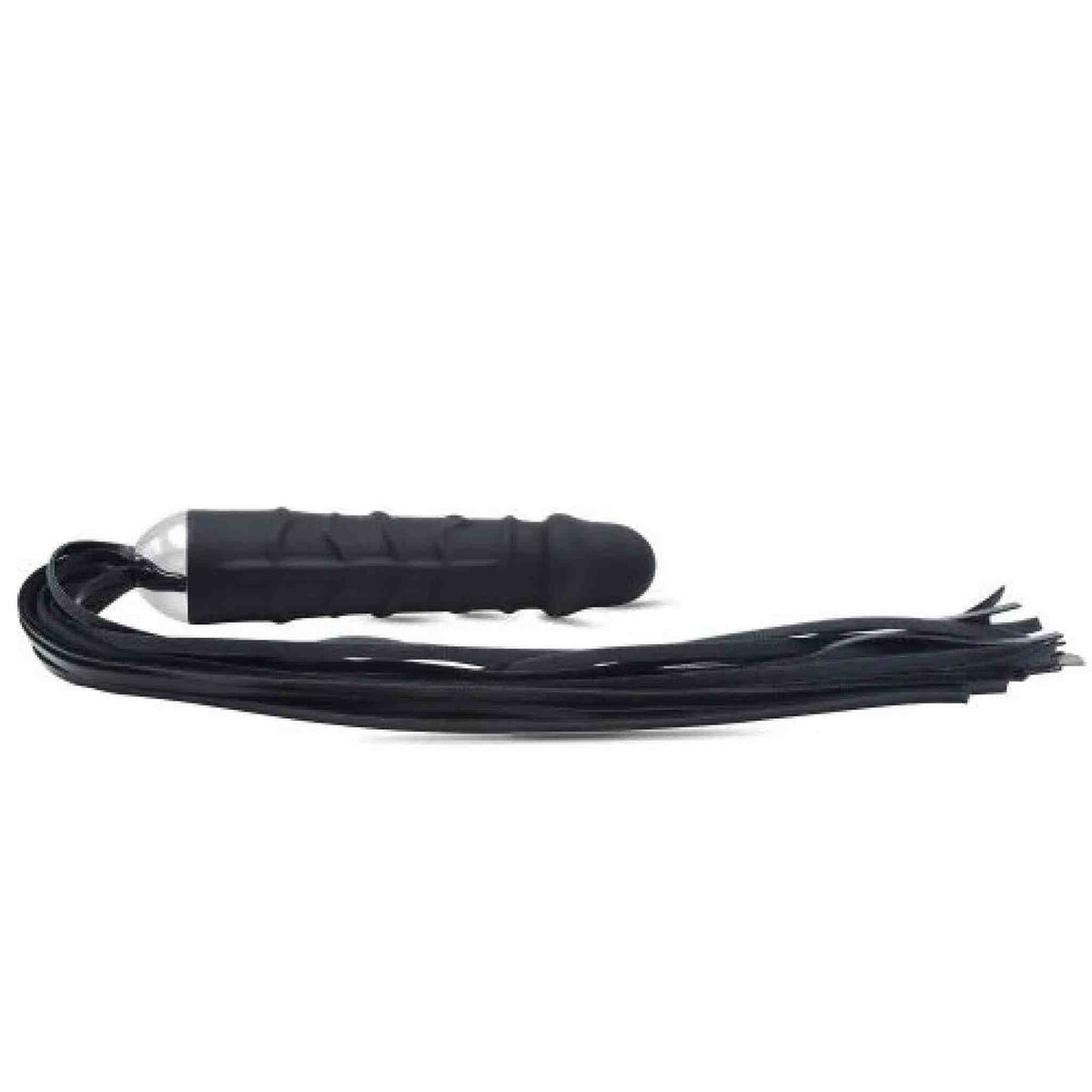 Dildo anale Real Whip nero orizzontale dettaglio curvatura naturale
