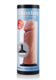 Dildo realistico Cloneboy rosa con ventosa a mano libera in confezione cilindrica