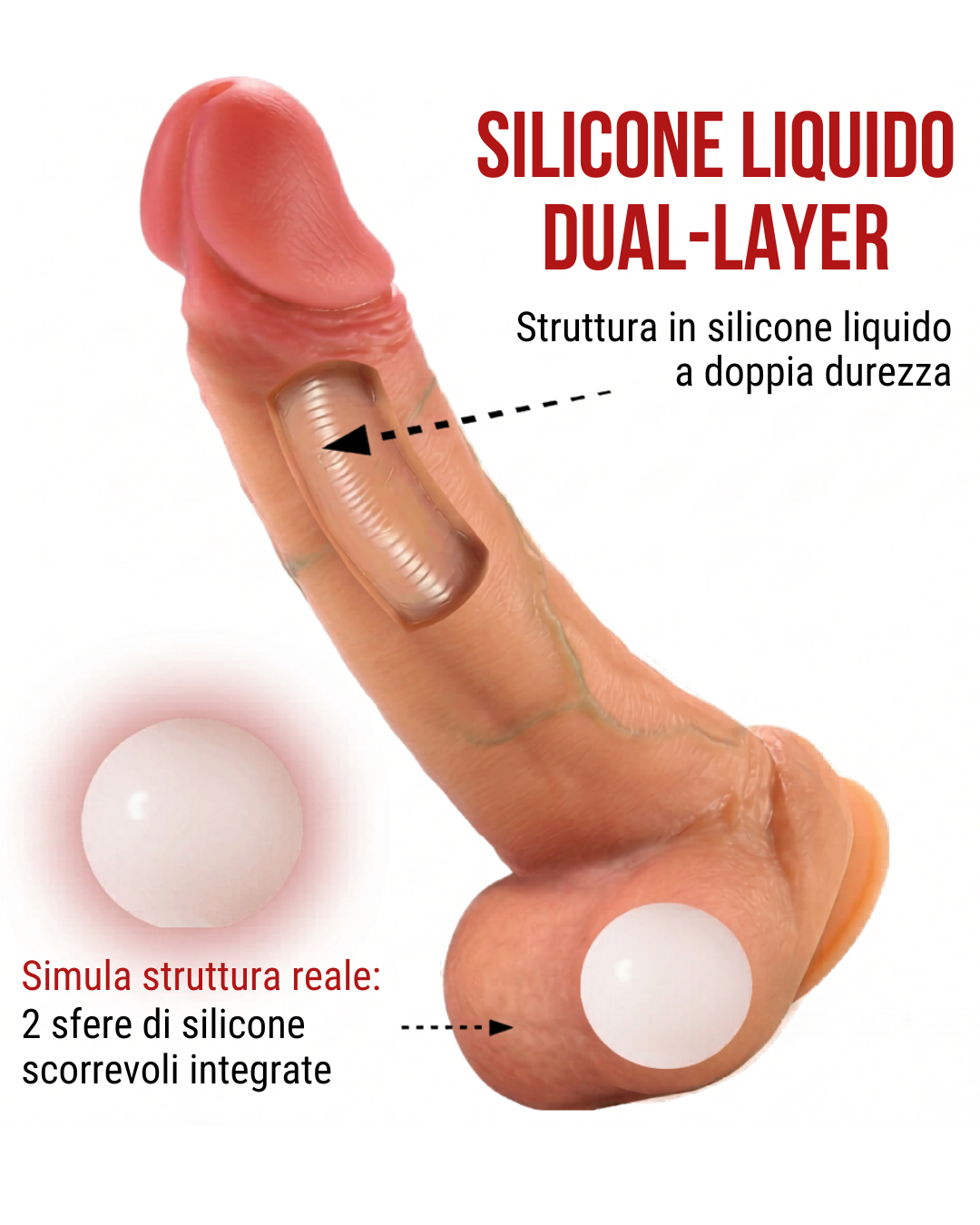 Dildo Realistico XL 25,5 cm, foto 10