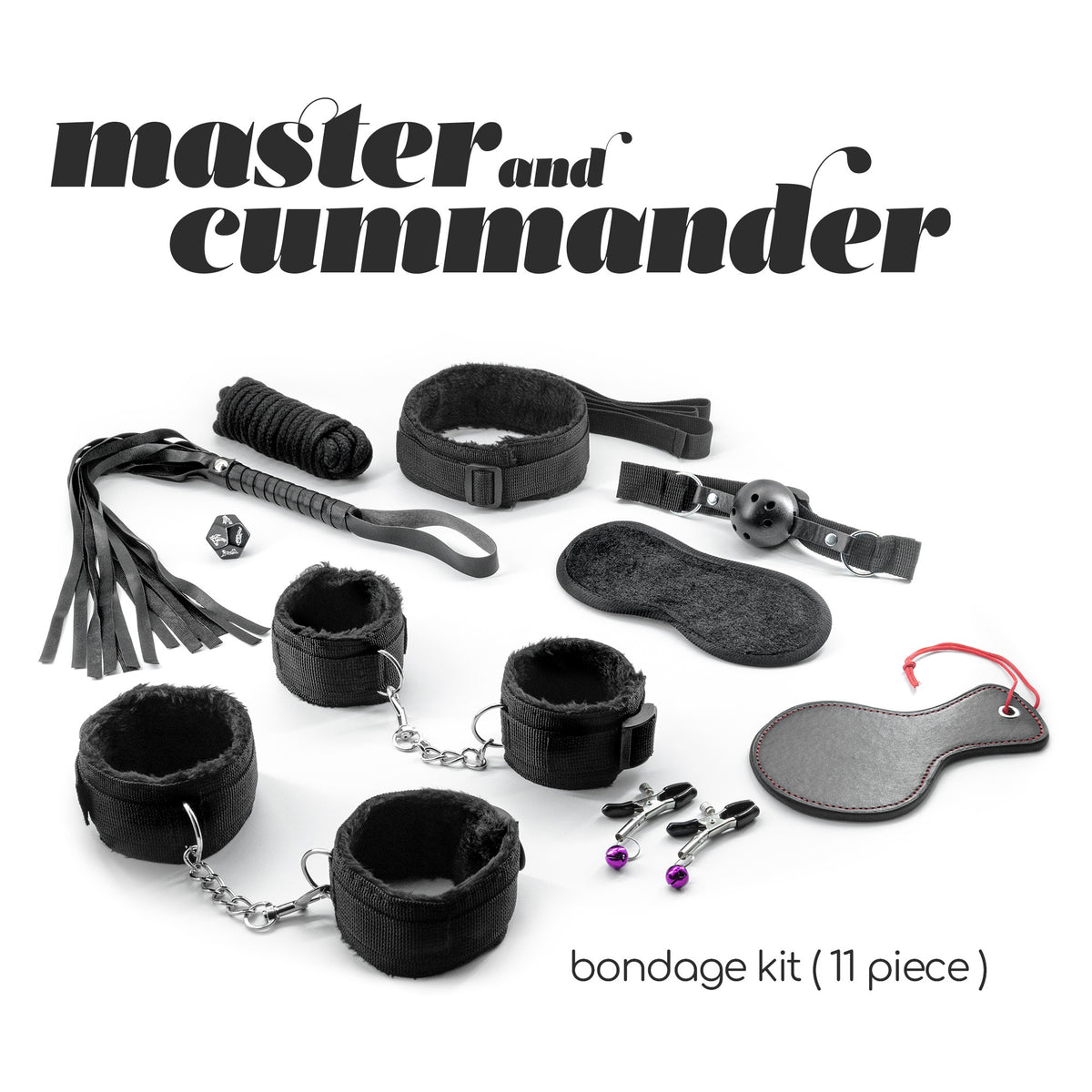 Kit Bondage Master & Cummander 11 Pezzi Crushious – Kit BDSM Foderato, foto 1