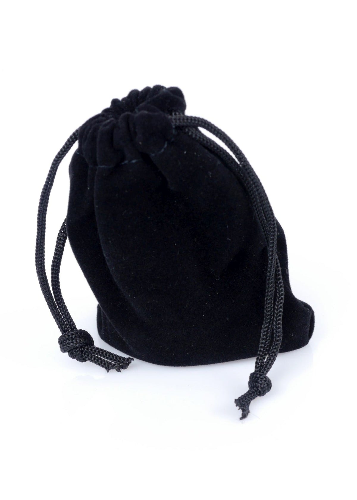 Borsa in velluto nero con cordino intrecciato per conservazione giochi anali