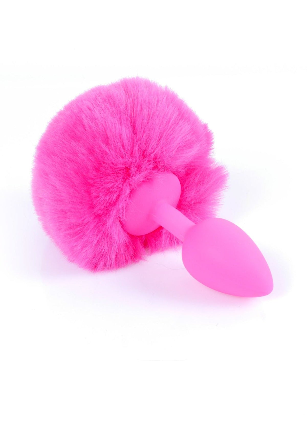 Profilo plug anale silicone rosa con pompon