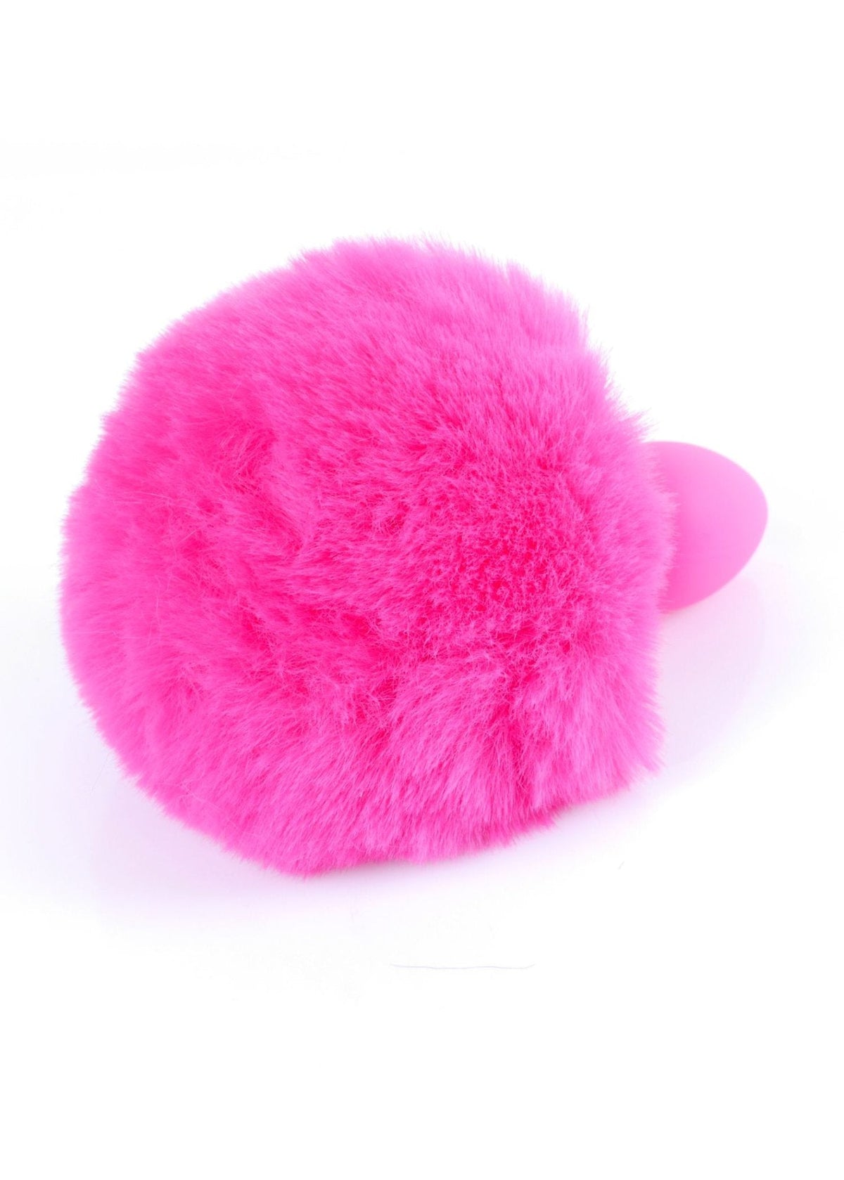 Plug anale silicone rosa acceso con pompon