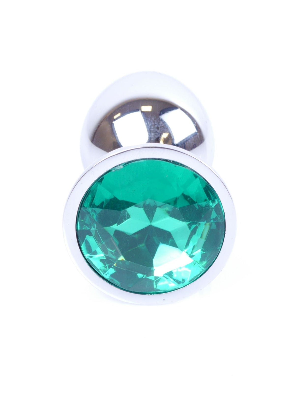 Diamante Anale in Acciaio con Gemma Verde