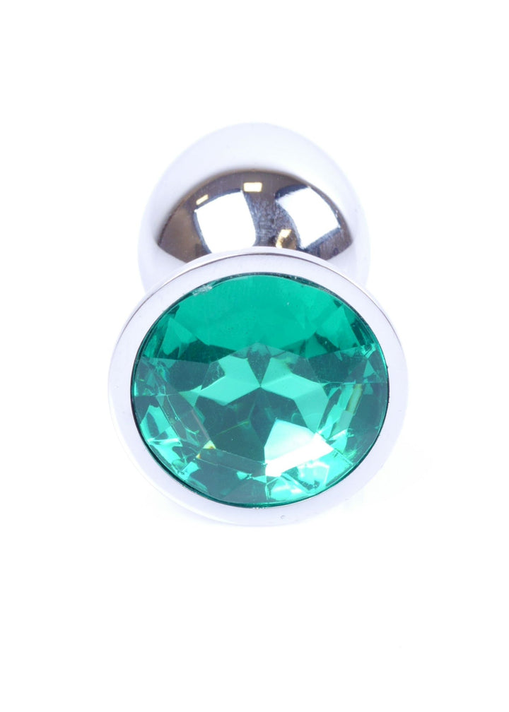 Diamante Anale in Acciaio con Gemma Verde