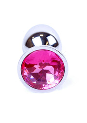 Diamante Anale in Acciaio con Gemma Rosa