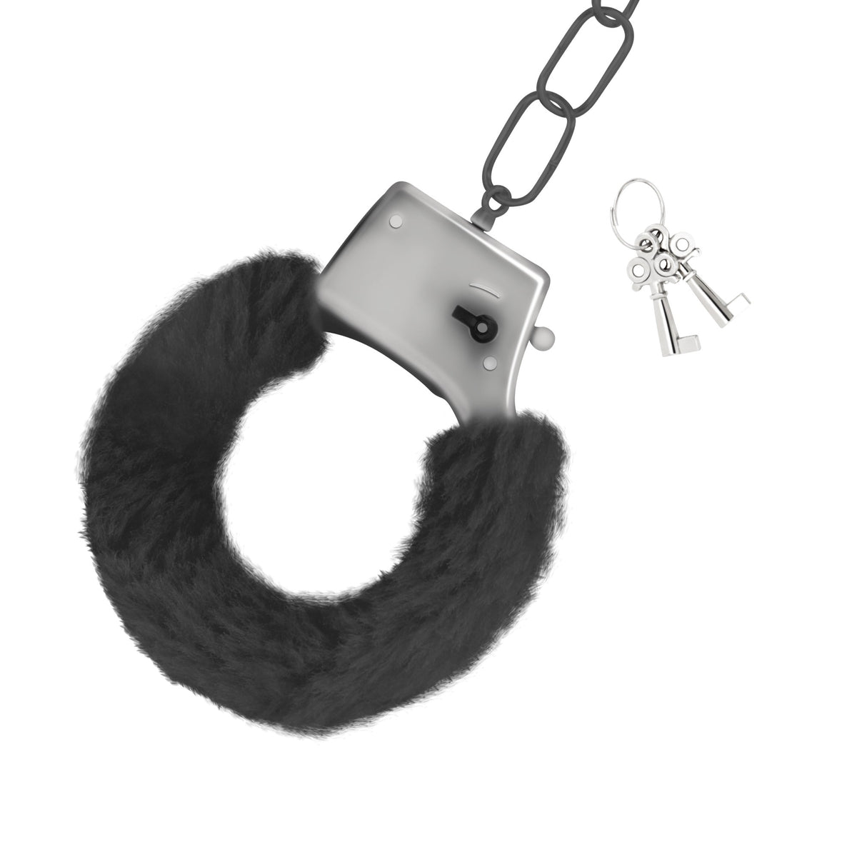 Love Cuffs Crushious – Manette in Peluche Nere o Rosse, foto 4