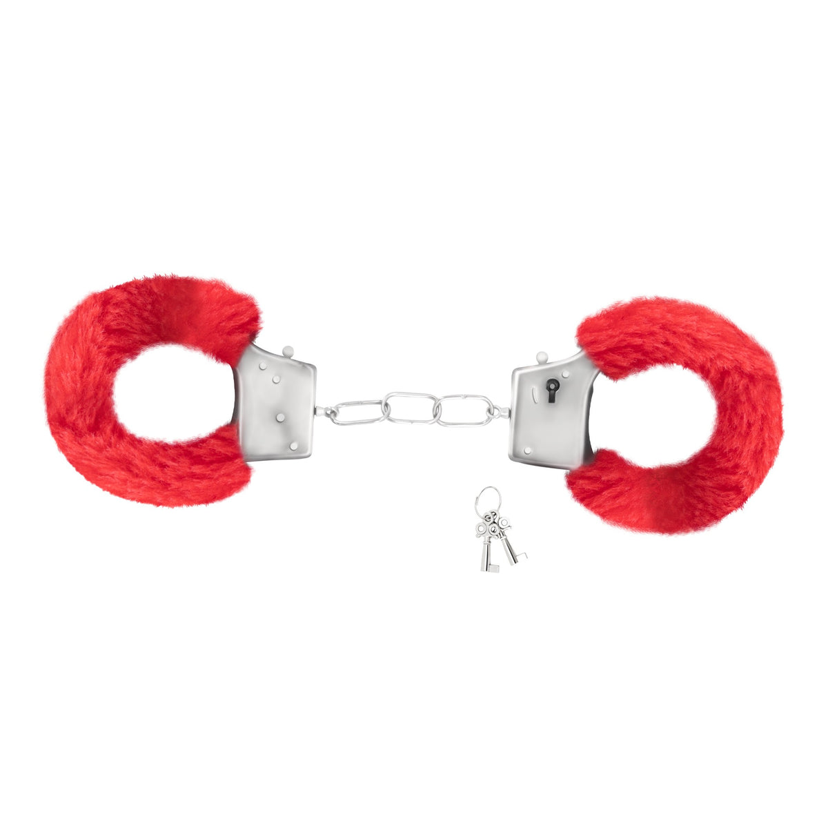Love Cuffs Crushious – Manette in Peluche Nere o Rosse, foto 6