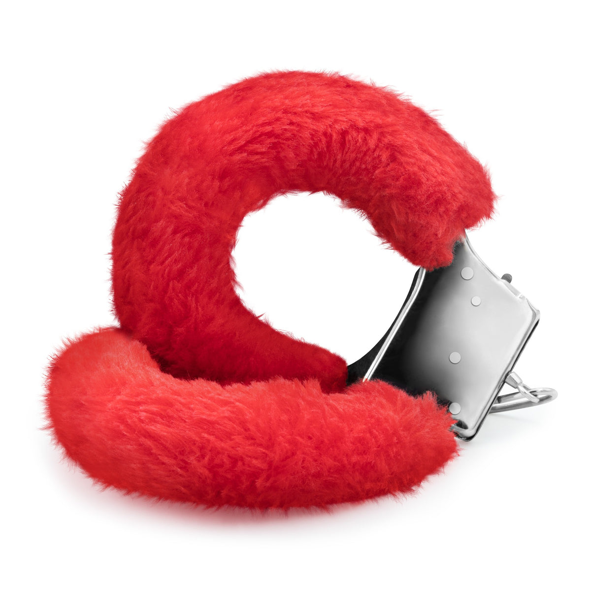 Love Cuffs Crushious – Manette in Peluche Nere o Rosse, foto 2