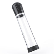 Pompa pene elettrica laterale destra con base piatta nera e display attivo