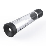 Pompa pene elettrica lato aperto con anello silicone nero e struttura interna