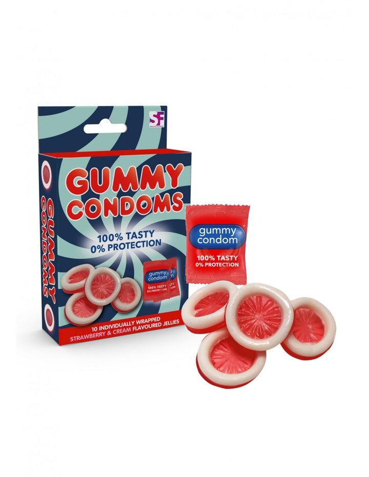 Gummy Condoms 10 Profilattici Commestibili Confezionati Signolarmente