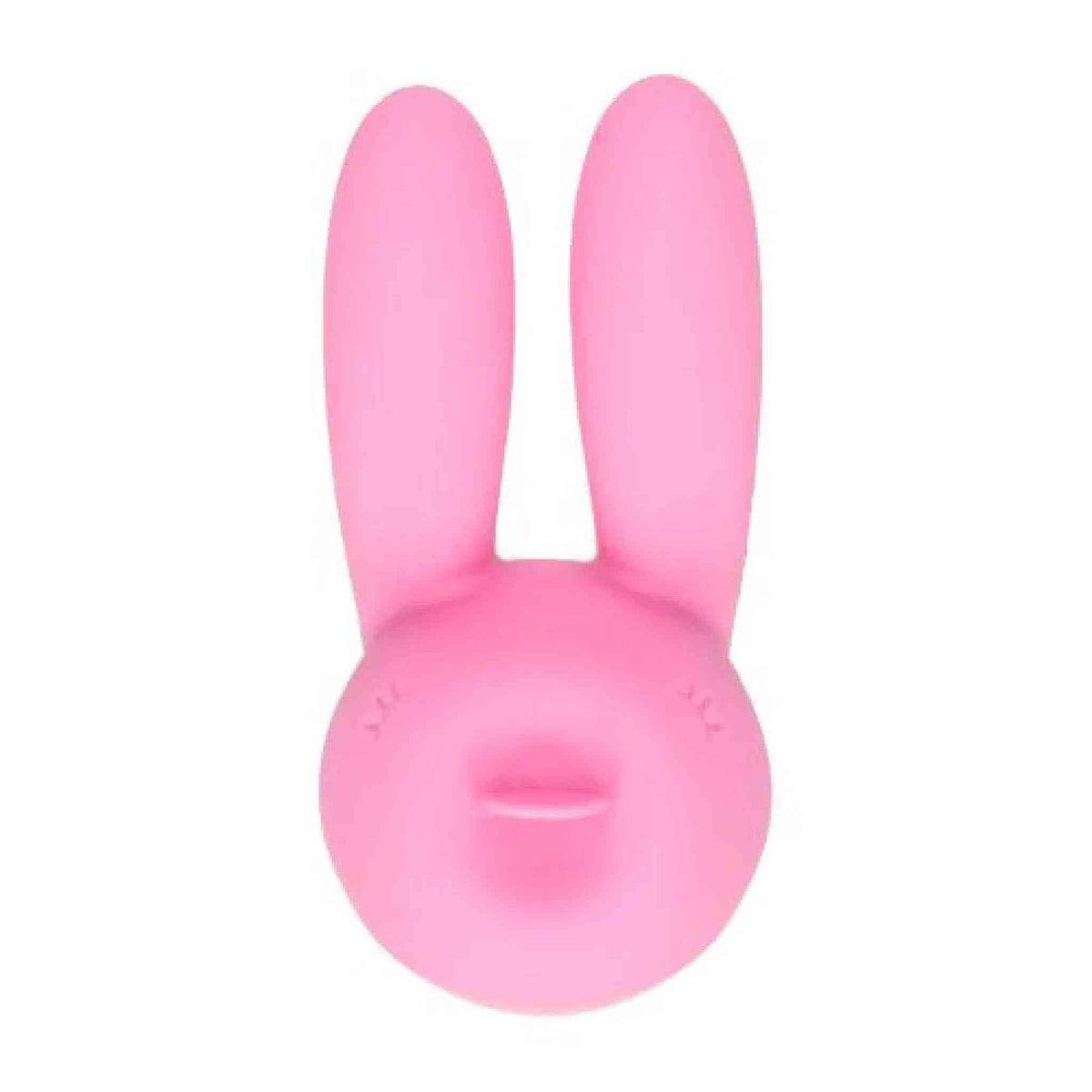 Stimolatore clitorideo rosa a forma di coniglio con orecchie flessibili in silicone