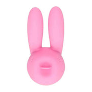 Stimolatore clitorideo rosa a forma di coniglio con orecchie flessibili in silicone