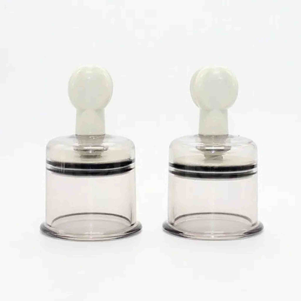 Stimolatore capezzoli twister trasparente con manico bianco opaco